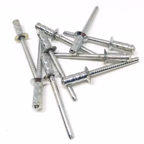 Rivets aveugles multi-grip en acier inoxydable Rivets aveugles multi-grip haute résistance Rivets aveugles à tête bombée double grip Avex dans panneau solaire à haute stabilité