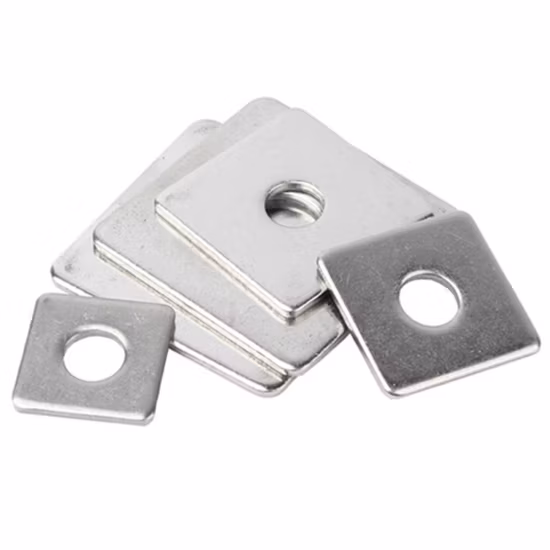 Fabricant direct Métal DIN436 304 316 Acier inoxydable M6-M20 Rondelle plate carrée avec trou rond
